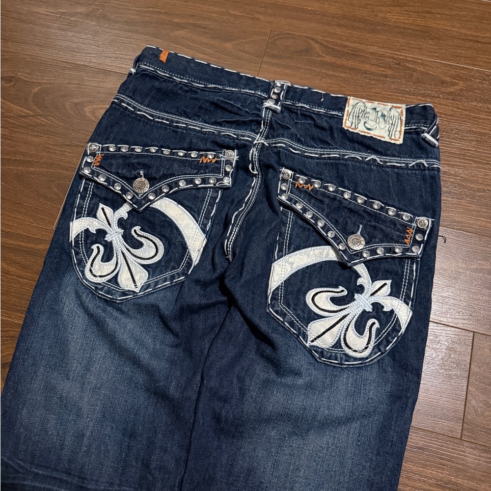 Y2K Jeans with Embroidered Pockets